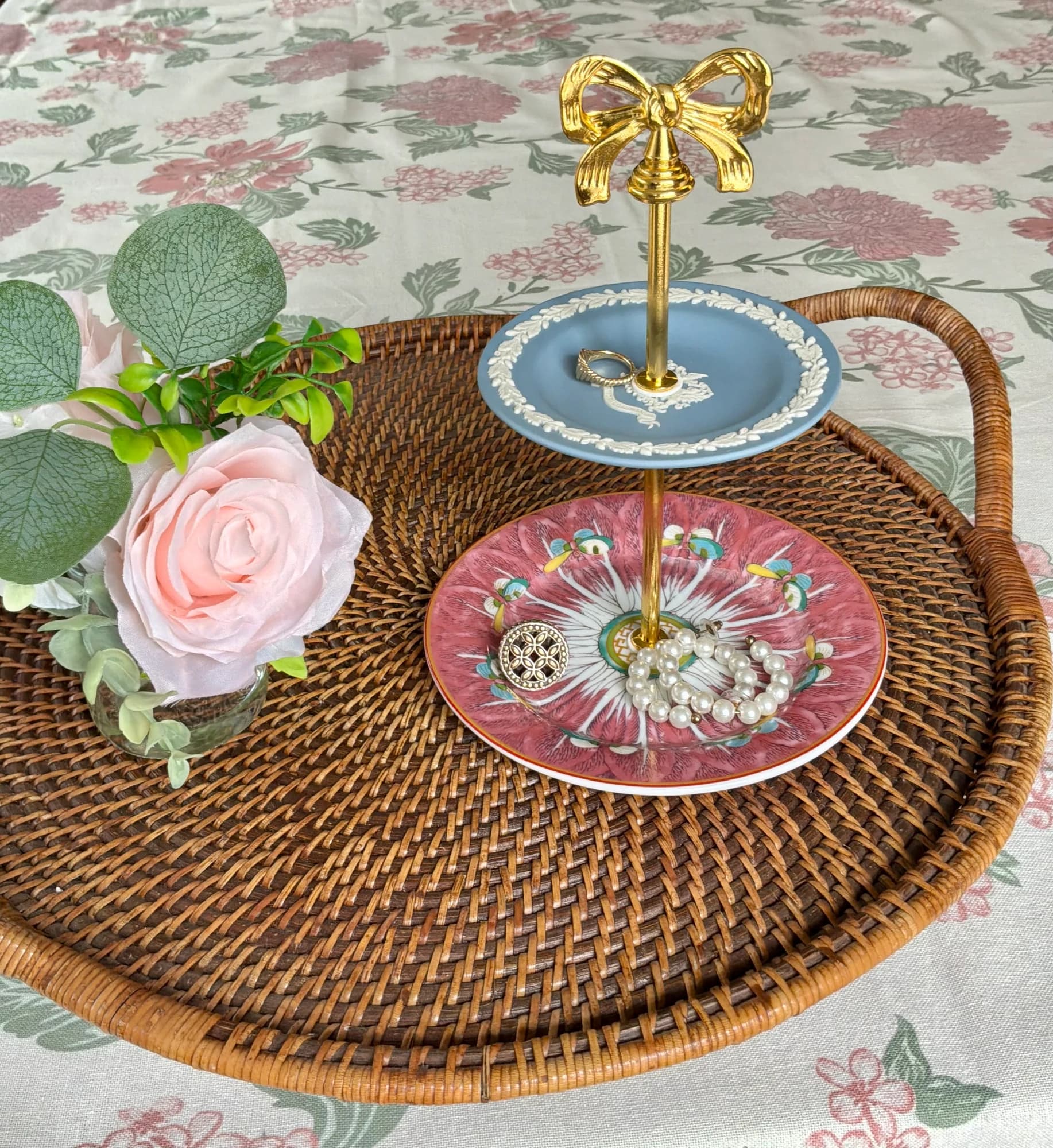 Vintage Blue Jasper Wedgewood and new Famille Rose 💙💞