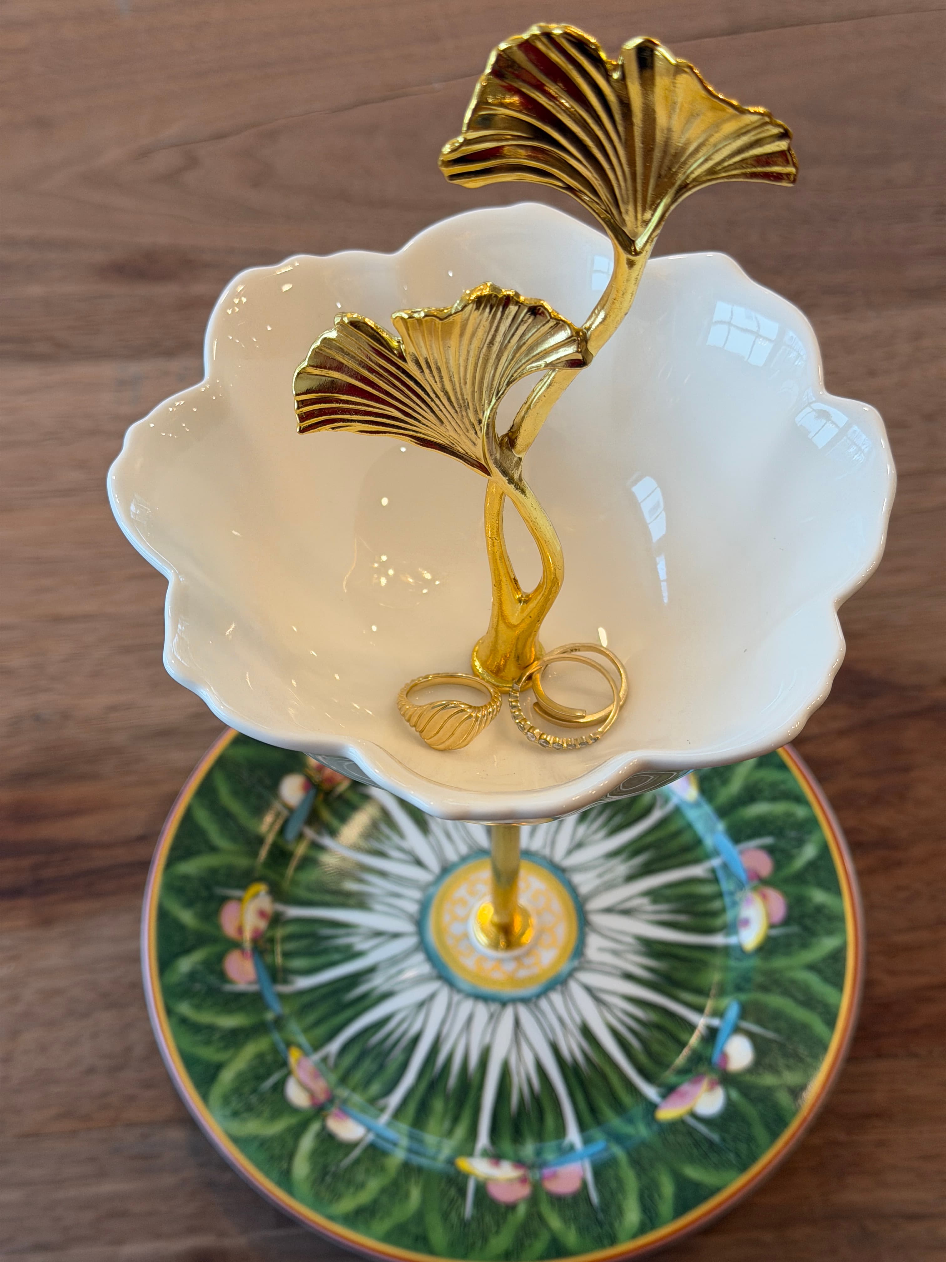 Pottery Barn Figural Blossom petite bowl atop Williams…